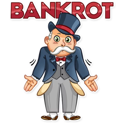 bankrot sticker