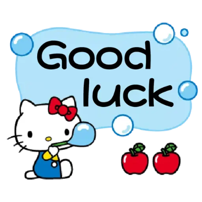 good luck sticker