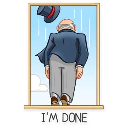 i'm done sticker
