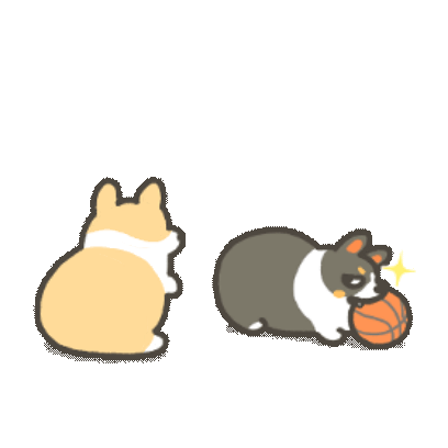 basketball corgi 20 sticker