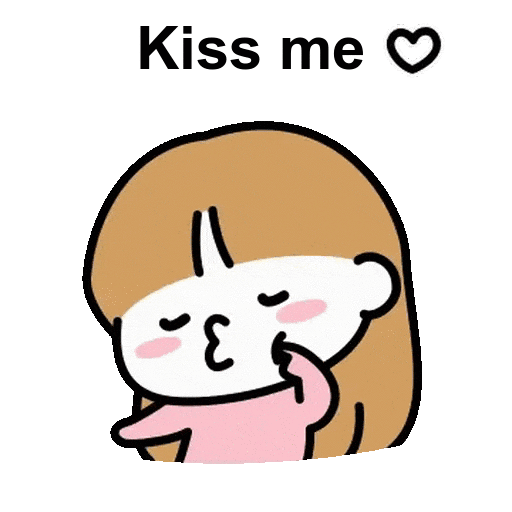 kiss me sticker