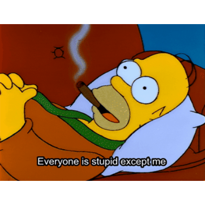 everyone is stupid except me sticker