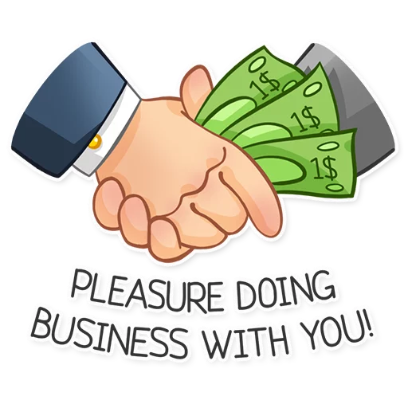 business with you! sticker
