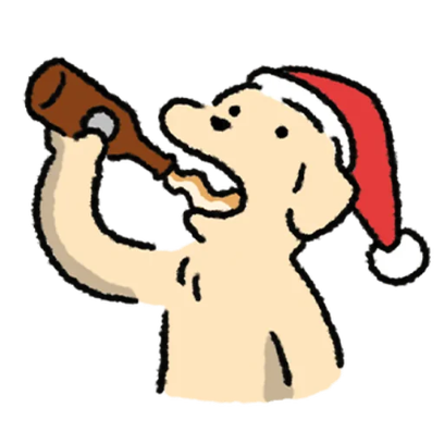 Let's go! The Arctic Express Dog is departing! 31 sticker