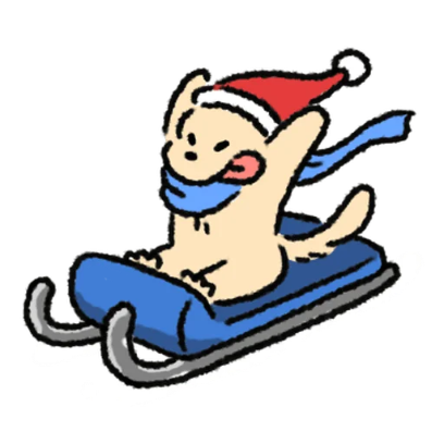Let's go! The Arctic Express Dog is departing! 3 sticker