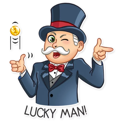 lucky man! sticker
