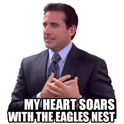 my heart soars with the eagles nest sticker