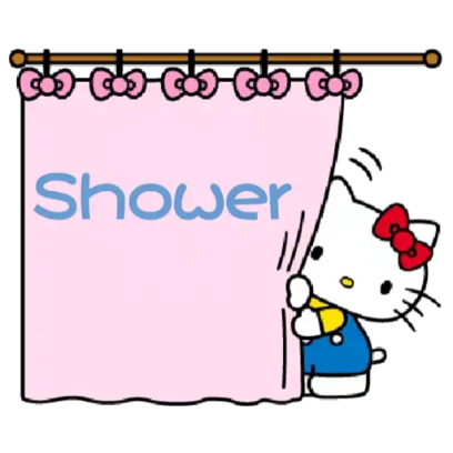 shower sticker