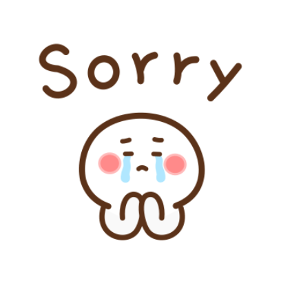 sorry sticker