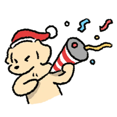 Let's go! The Arctic Express Dog is departing! 25 sticker