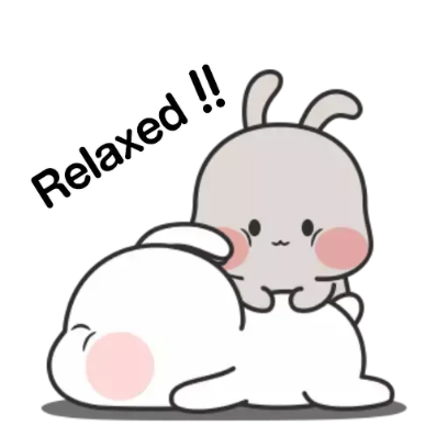 relaxed sticker