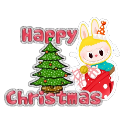 happy christmas sticker
