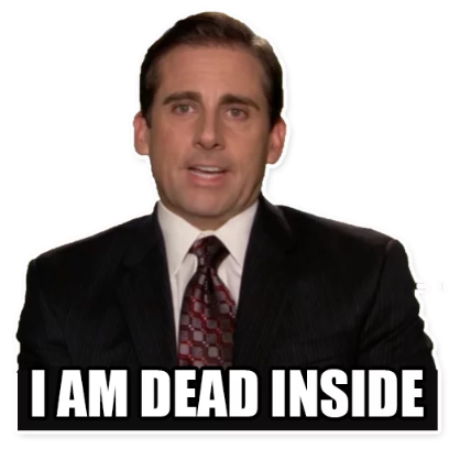 i am dead inside sticker