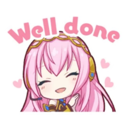 well done sticker