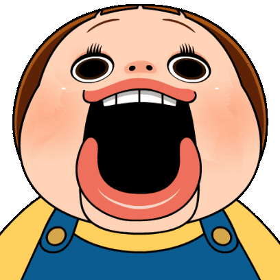 big mouth sticker