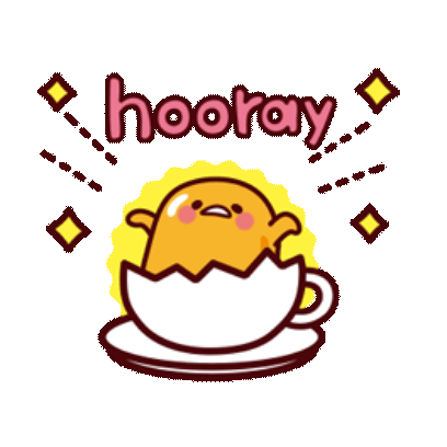 hooray sticker