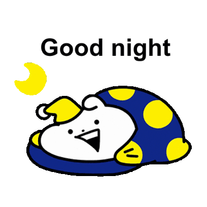good night sticker