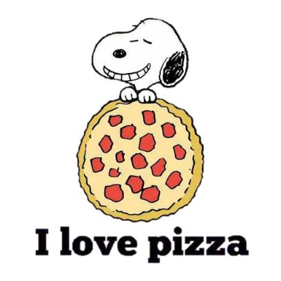 i love pizza sticker
