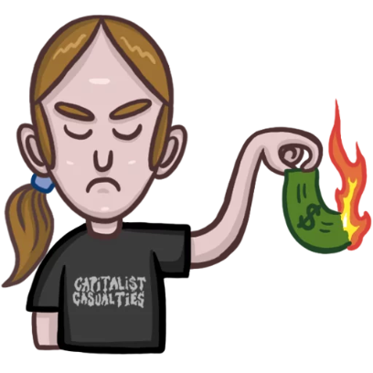 burn money sticker