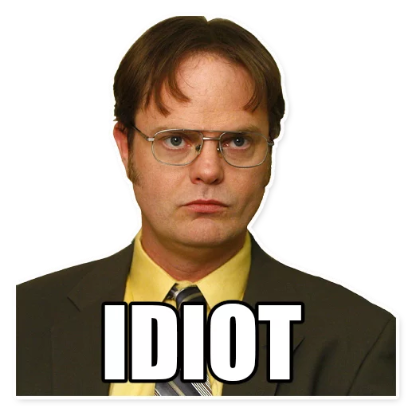 idiot sticker