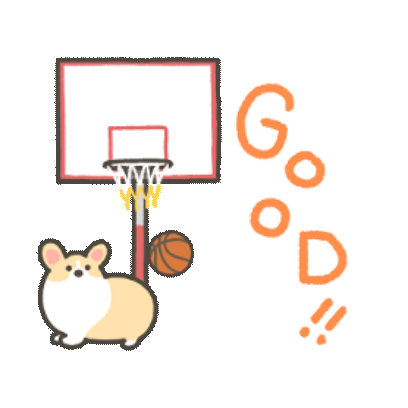 basketball corgi 13 sticker