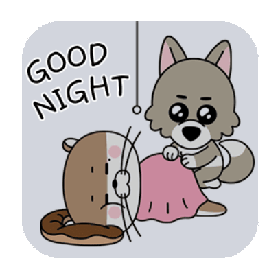 good night sticker