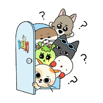 we are here sticker