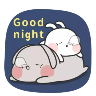 good night sticker