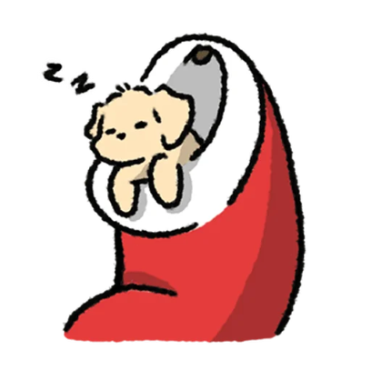 Let's go! The Arctic Express Dog is departing! 32 sticker