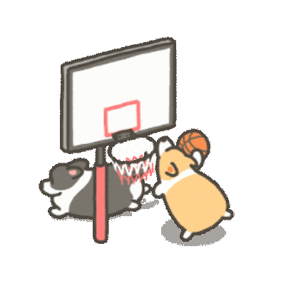 basketball corgi 16 sticker
