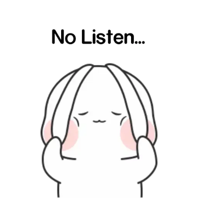 no listen. sticker