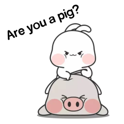 are you a pig? sticker