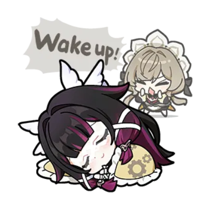 wake up! sticker