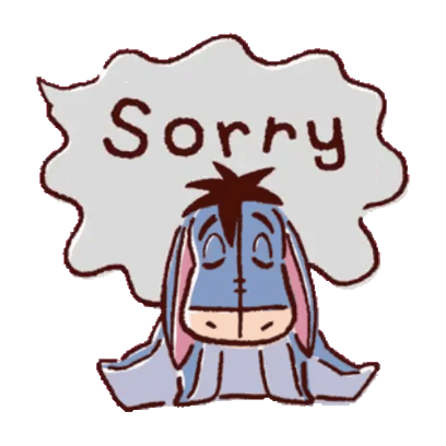 sorry sticker