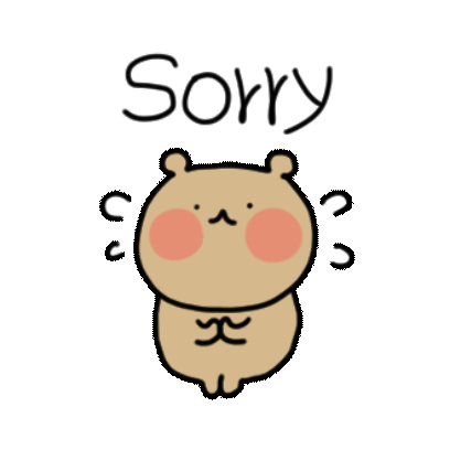 sorry sticker