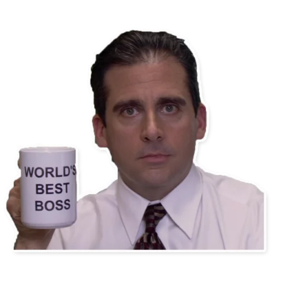 world's best boss sticker