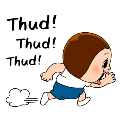 thud! thud! thud! sticker