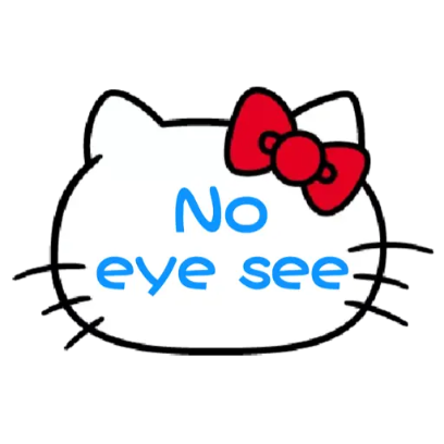 no eye see sticker