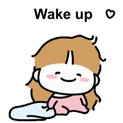 wake up sticker