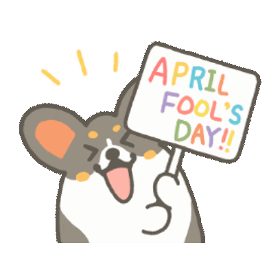 april fool's sticker