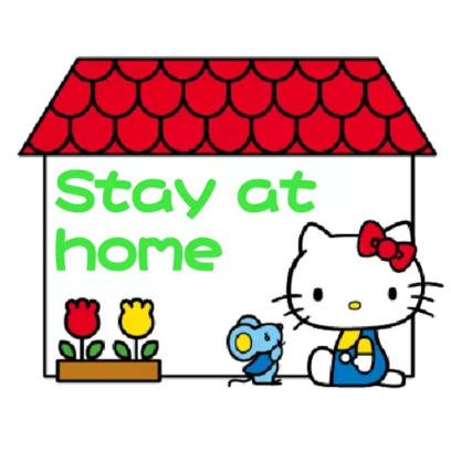 stay at home sticker