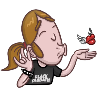 throw a kiss sticker