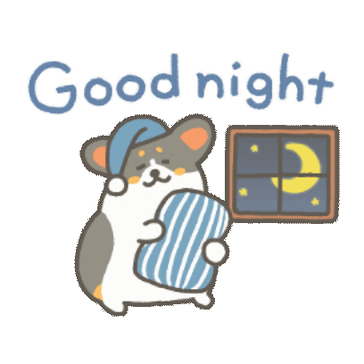 good night sticker