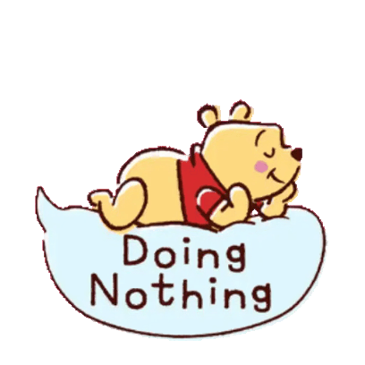 doing nothing sticker