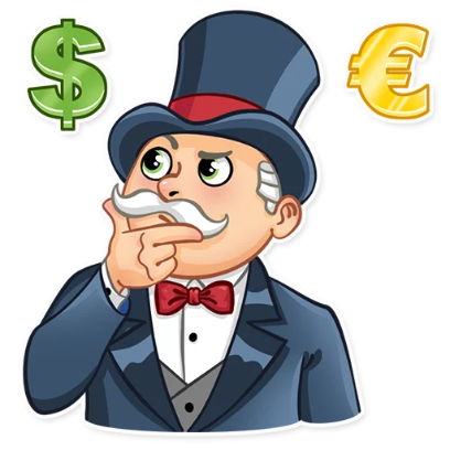 thinking $ sticker