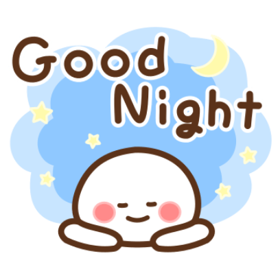good night sticker