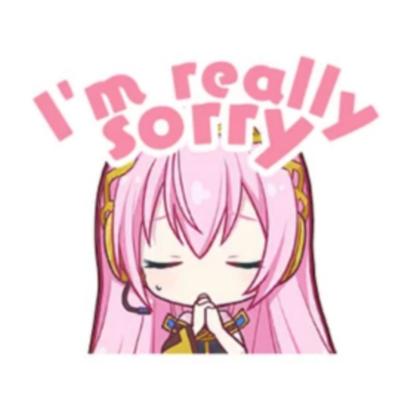 i'm really sorry sticker