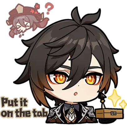 put it on the tab sticker