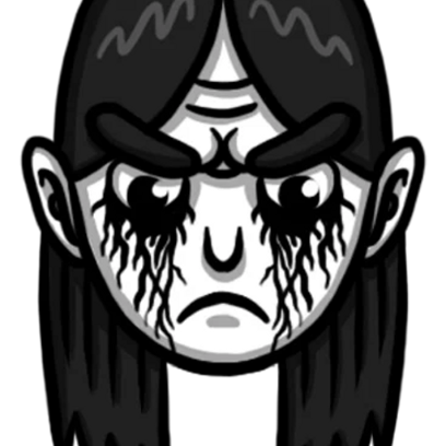 dark face sticker