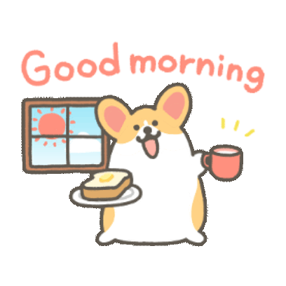 good morning sticker